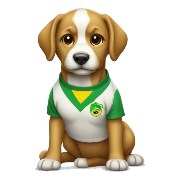 Cachorro com a camisa do Brasil sticker
