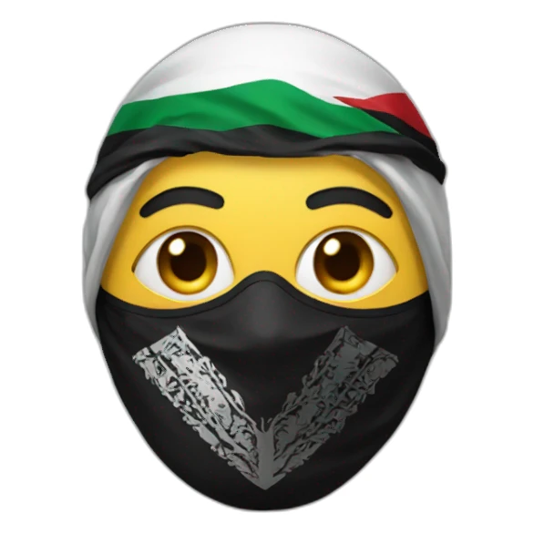 Palestine with mask sticker