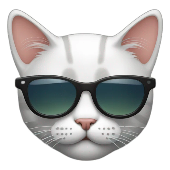 Cat with sunglasses sticker