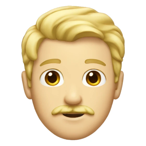 blonde guy with mustache no beard sticker