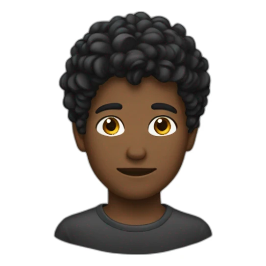 Garçon peau noire cheveux noirs sticker