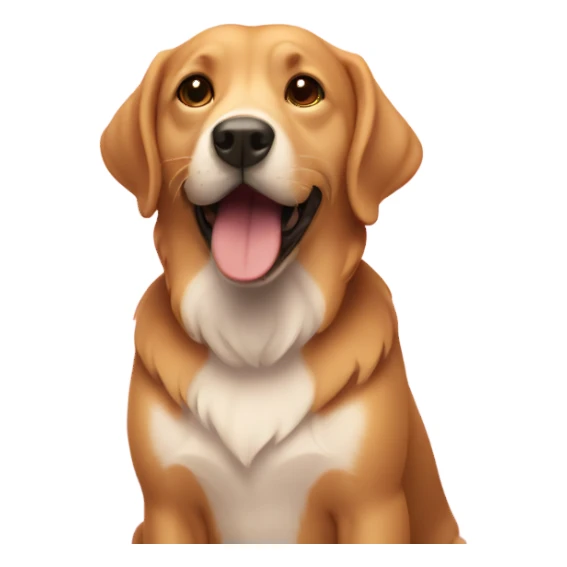 Dog surrounded by hearts sticker