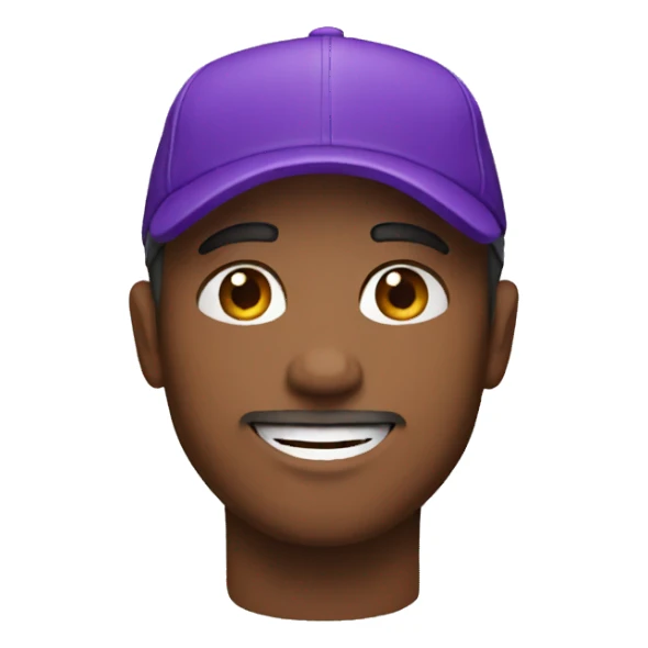 men with purple cap sticker