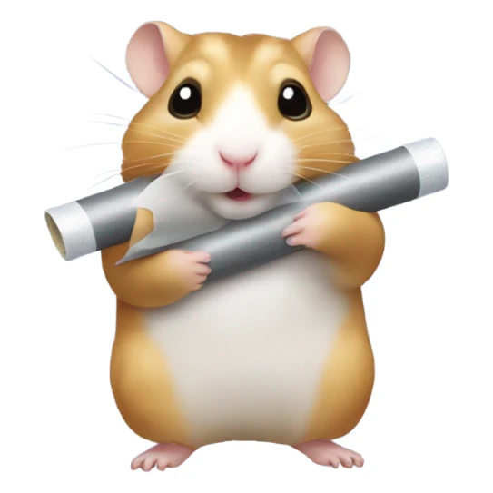 Hamster holding duct tape sticker
