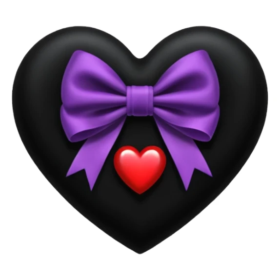 heart with a velvet bow, goth sticker