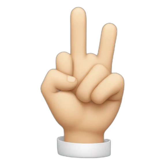 korean with finger sticker