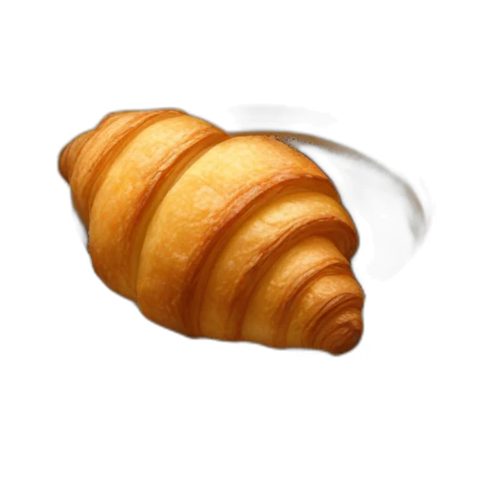 Croissant in the coffee sticker