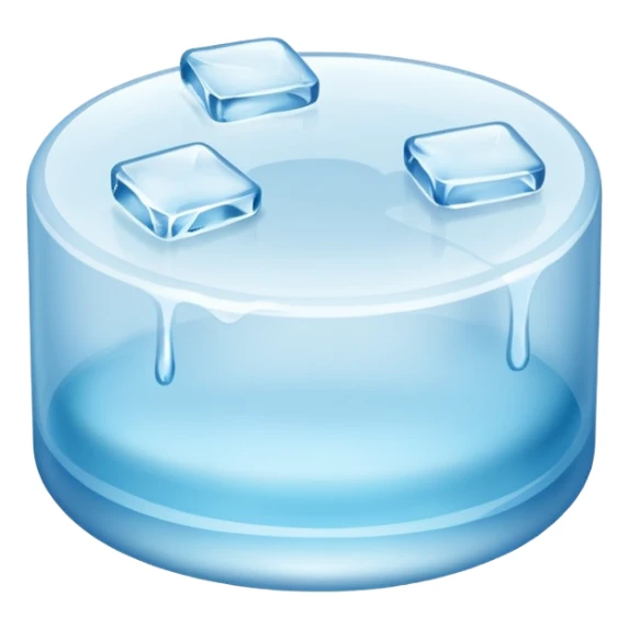 just one circle ice cube sticker