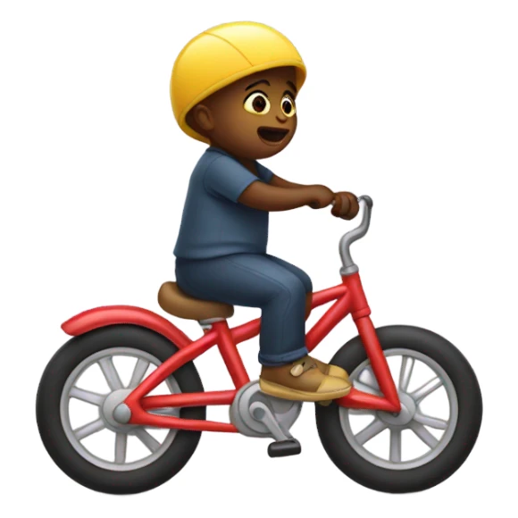 Baby riding bike sticker