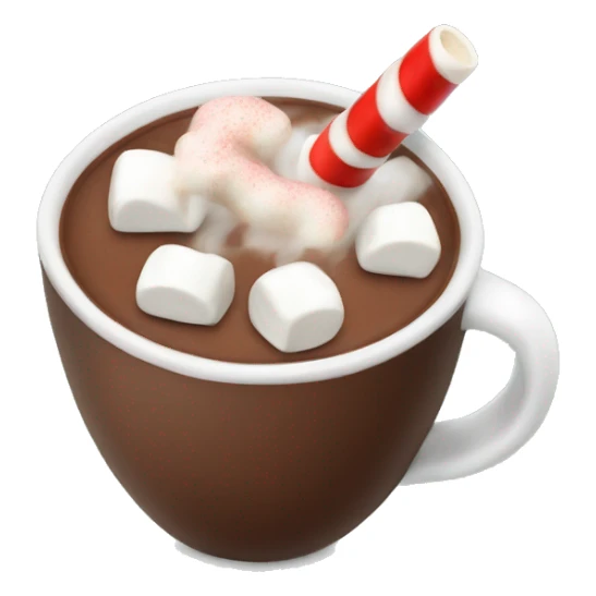 Hot chocolate with marshmallows Christmas themed  sticker