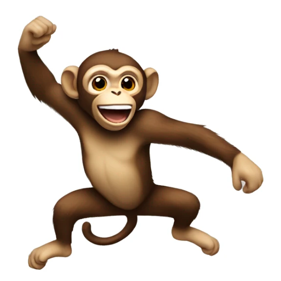 Monkey jumping  sticker