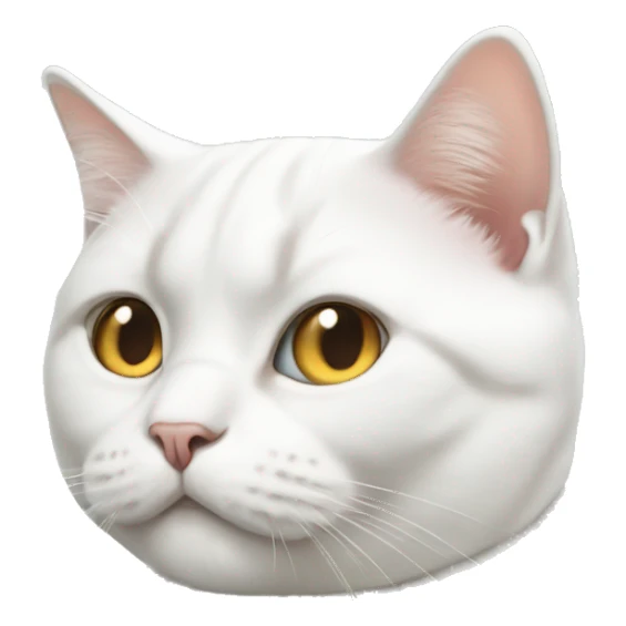 White British cat is chilling  sticker