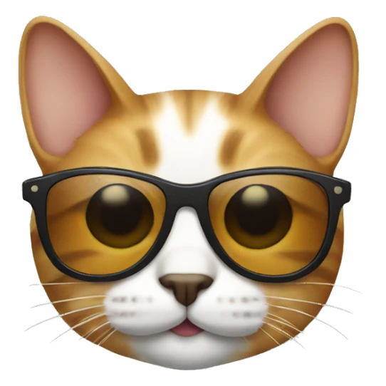Cat with sunglasses sticker