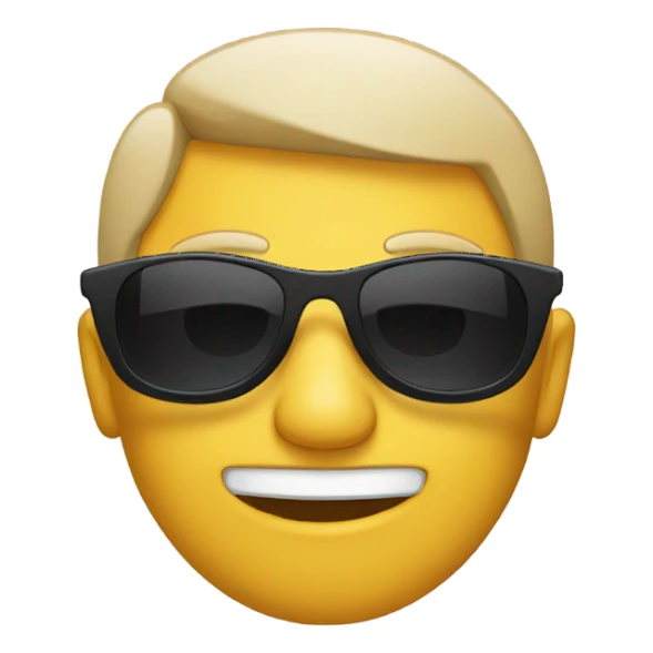 Face with sun glasses sticker