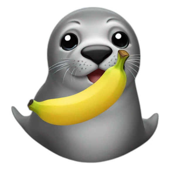 Seal-taking-banana-in-the-face sticker