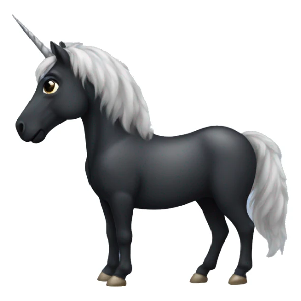 Black unicorn sticker