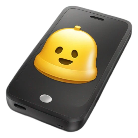 smartphone with a bell sticker