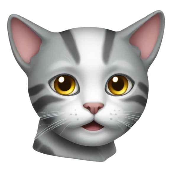 A cat with a iron sticker