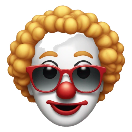 Clown with sunglasses sticker