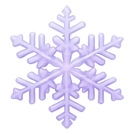 light purple snow flake sticker