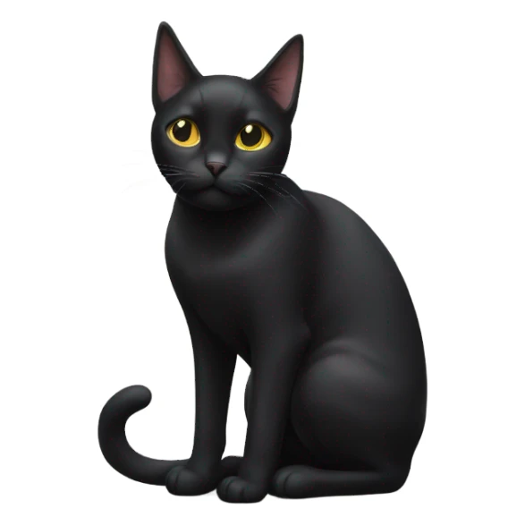 black cat with pew pew sticker