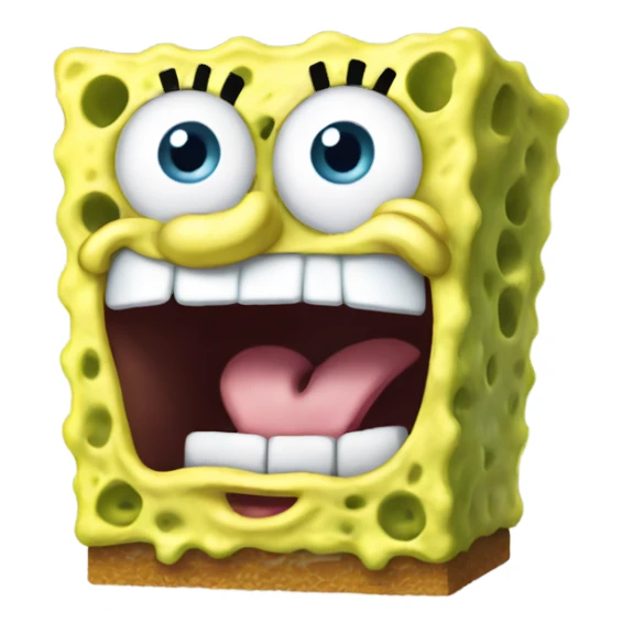 spongebob with her mouth closed sticker