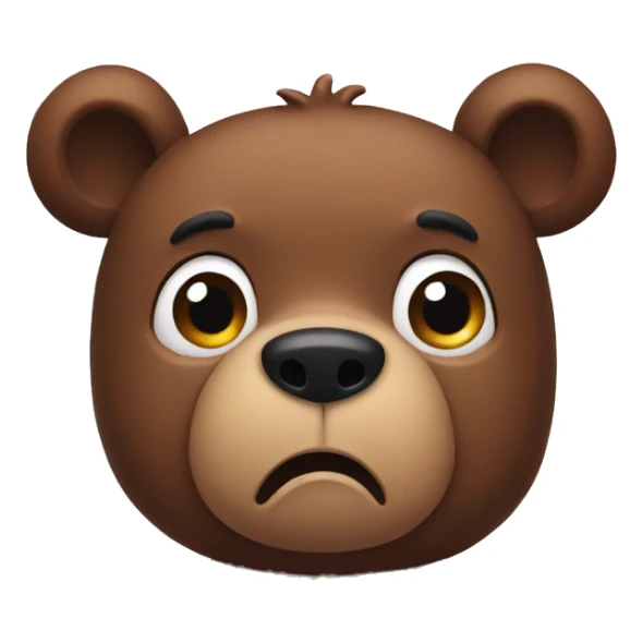 Anxious bear sticker