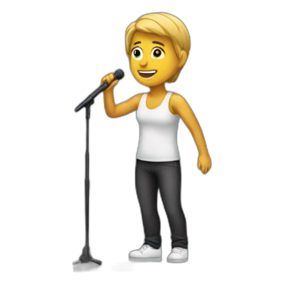 concert host standing on stage sticker