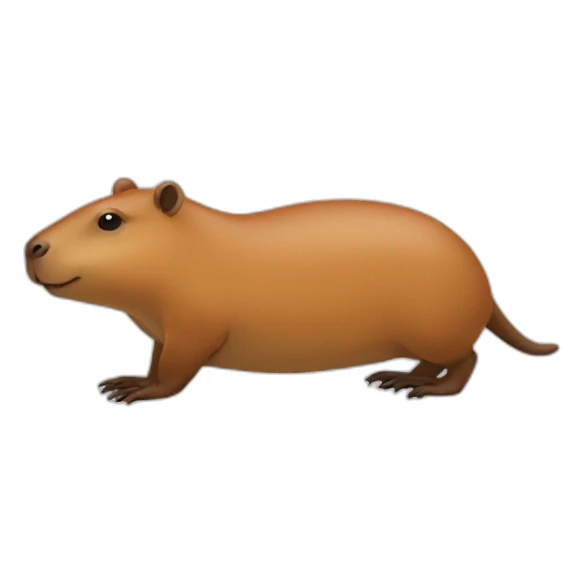 Capybara on crocodile sticker