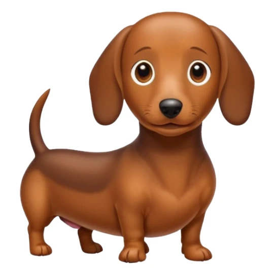 Small brown wiener dog  sticker