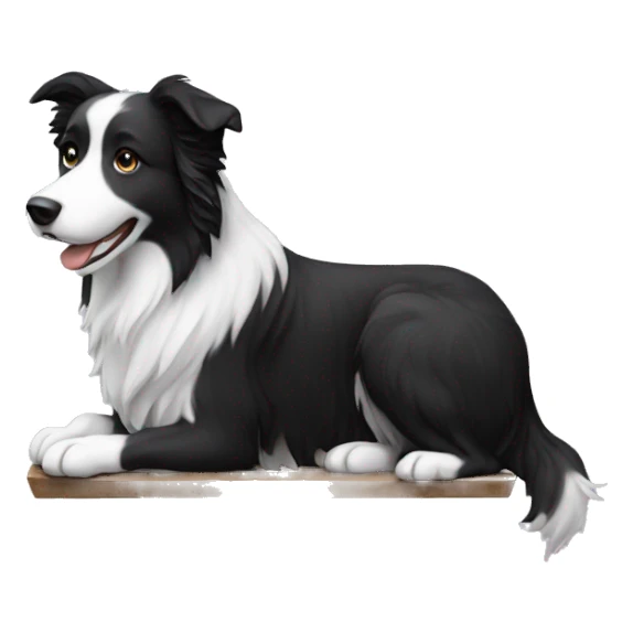Border collie on an anvil sticker
