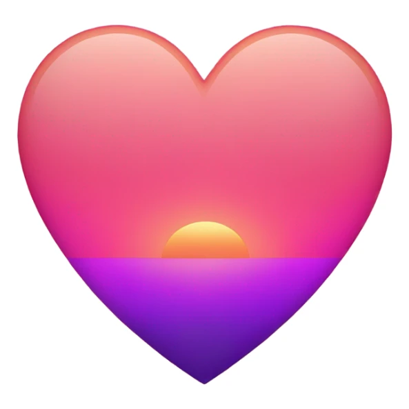 Sunset heart  sticker