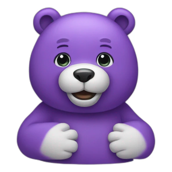 purple bear sticker
