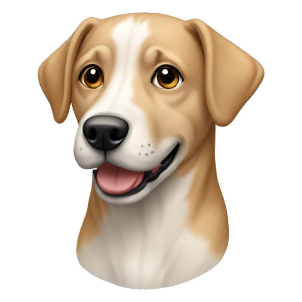 beige mixed breed dog sticker