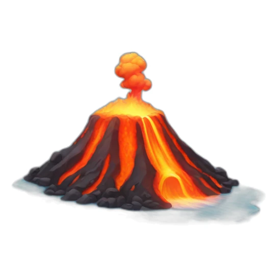 surfing volcano lava sticker