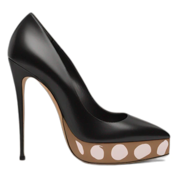 VALENTINO Tan-go PLATFORM PUMP black sticker