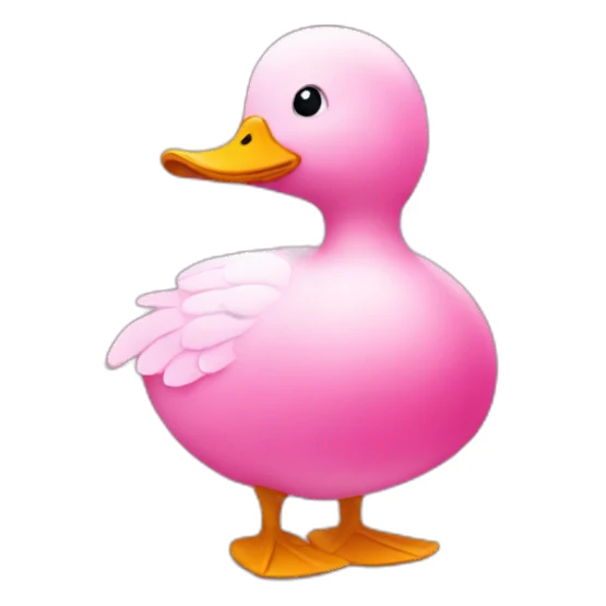 Pink duck sticker