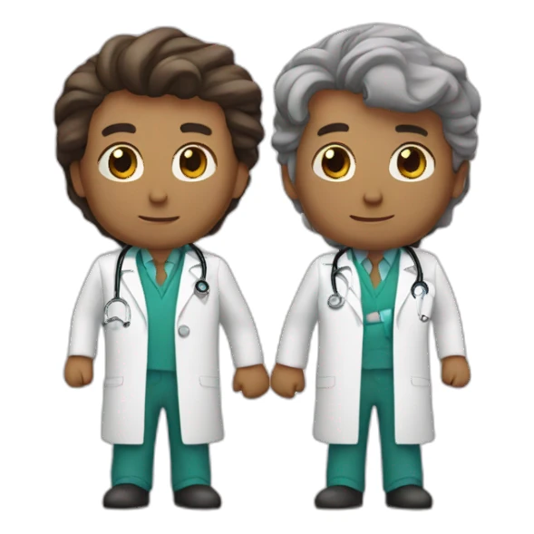 Two doctors in love sticker