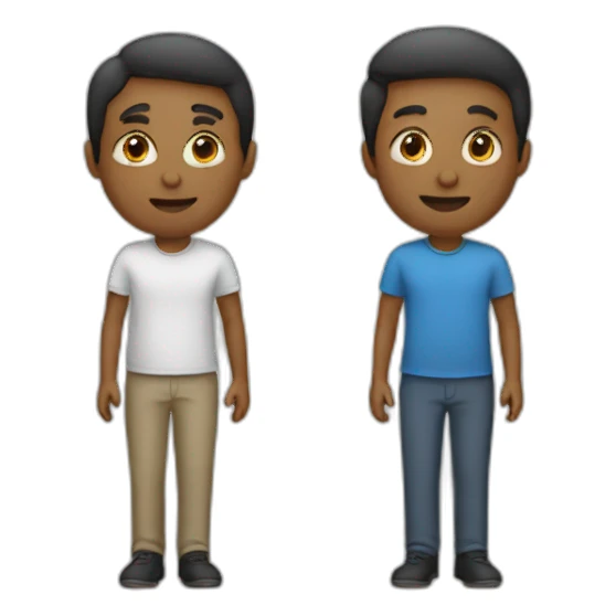 two persons speaking sticker