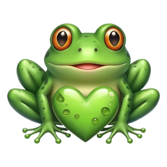 Frog heart sticker