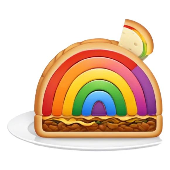 a rainbow meal friendly and minimaslistic sticker