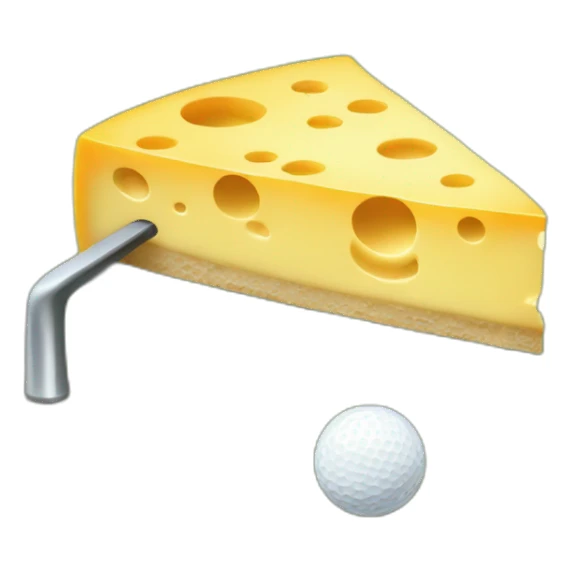golf putter cheese hole sticker