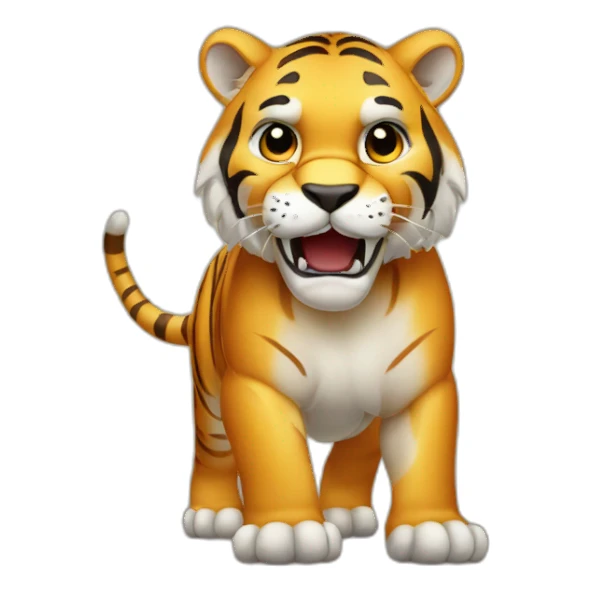 cute sabre tooth tiger sticker