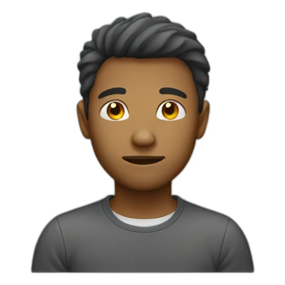 Face without emotions sticker