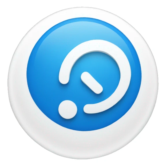 A white tick in a blue cirle sticker