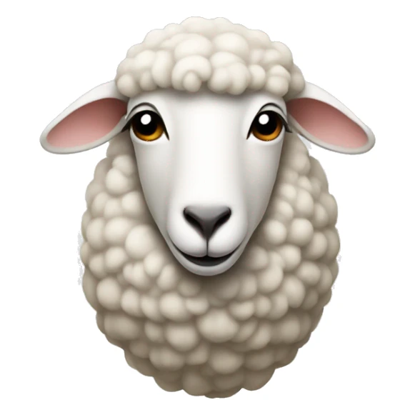 sheep with a sacrum as a face sticker