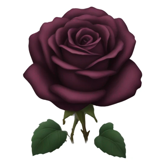 dark rose with black stem sticker
