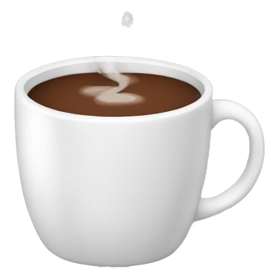 Hot cocoa in a white mug sticker