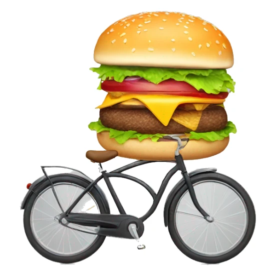 Burger bike happy birthday hat sticker