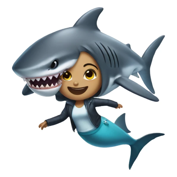 anthropomorphic shark girl sticker